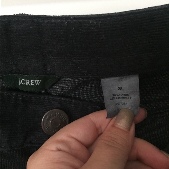 J.Crew Cropped Dark Gray Corduroys, size 28 - Picture 3 of 3